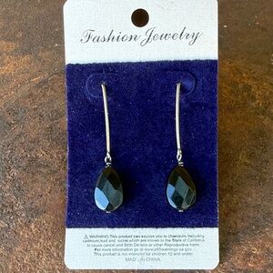 Fashion Jewelry Black Teardrop Earrings